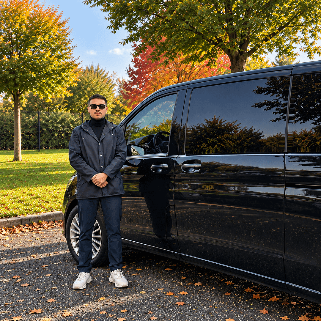 Chauffeur privé avec mercedes taxi van