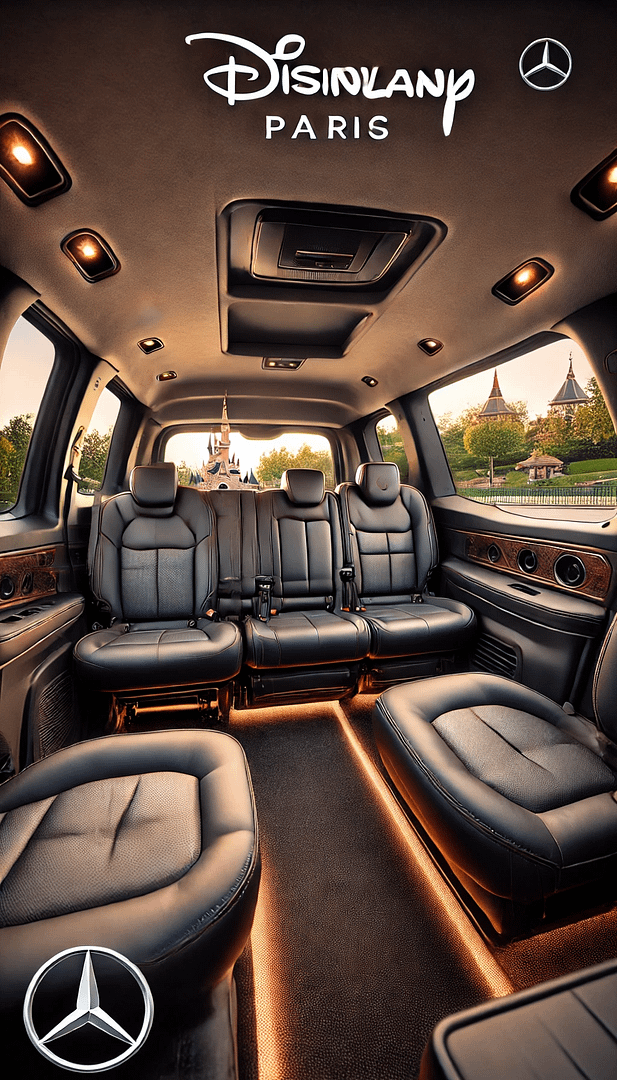inside van fot transfers to disneyland paris airport